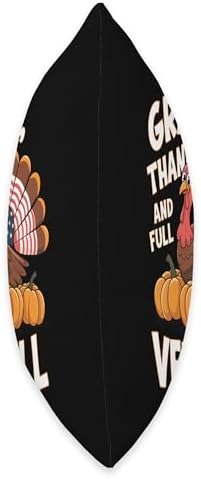 Thanksgiving Grateful, Thankful And Very Full Thanksgiving Throw Pillow - Image 2