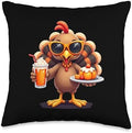 Thanksgiving Turkey with Sunglasses Girls and Women Throw Pillow by Unknown