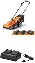 Bundle of LawnMaster CLMF4817E 48V MAX* Brushless Mower with 2X24V MAX* 4.0Ah Battery and a Dual Charger + Dual Channel Battery Charger 24LFC15-ETL Suit for 24V / 48V Cordless Machine