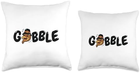 Funny Adult Thanksgiving Tee Shirts Gobble Turkey Saying Thanksgiving Men Women Kids Throw Pillow, 18x18, Multicolor - Image 3