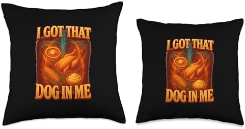 I Got That Turkey in Me Funny Thanksgiving Turkey Shirt Food Throw Pillow - Image 3