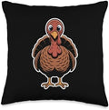 Funny Turkey Thanksgiving Throw Pillow by Unknown