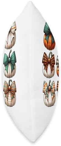 Coquette Bow Pumpkin Season Thanksgiving Autumn Fall Leaves Throw Pillow - Image 2
