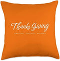 Thanks Giving Thanksgiving Grateful Thankful Blessed Throw Pillow by Unknown