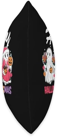 Halloween Thanksgiving Christmas HalloThanksMas Ghosts Throw Pillow - Image 2