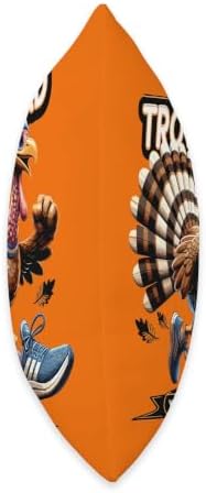 Turkey Trot Squad Funny Thanksgiving 5K Running Crew Throw Pillow - Image 2