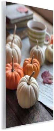 Cozy Pumpkin Coffee Mug Harvest, 13 x 19 Inch Mounted Print on Wall Plaque - Image 2