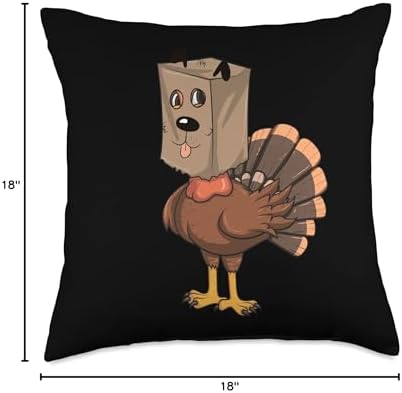 Turkey Dog Disguise Funny Thanksgiving Turkey In Disguise Throw Pillow - Image 4