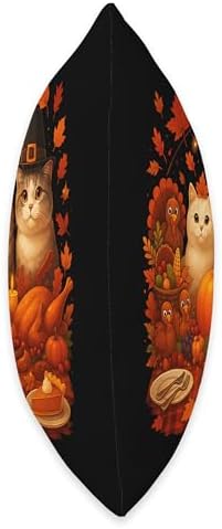 Fall Thanksgiving Cats Dinner Feast Vintage Fall Home Decor Throw Pillow - Image 2