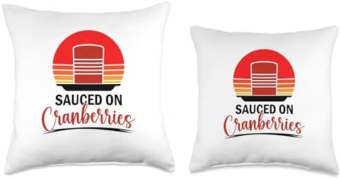 Canned Cranberry Sauce Cranberry Jelly Throw Pillow - Image 3