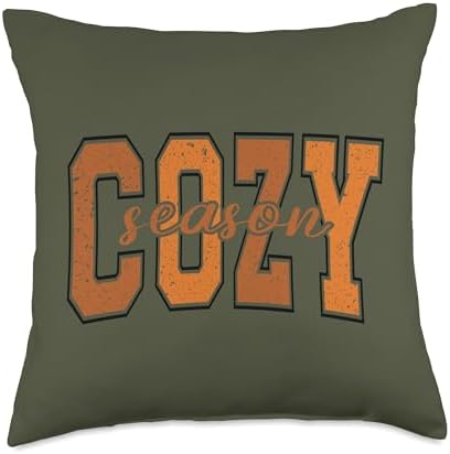 Cozy Season Happy Thanksgiving Autumn Vibes Fall Throw Pillow by Unknown