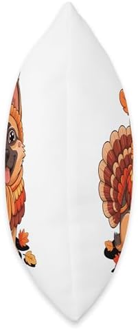 Thanksgiving Turkey German Shepherd GSD Throw Pillow - Image 2