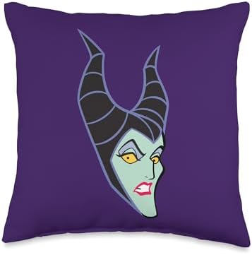 Disney Villains Maleficent Sleeping Beauty Big Face Costume Throw Pillow