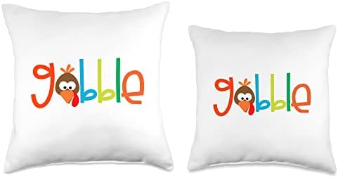 Thanksgiving Turkey face Turkey Day Gobble Throw Pillow - Image 3