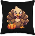 Baby Turkey Thanksgiving Turkey Thanksgiving Turkey Baby Throw Pillow by Unknown
