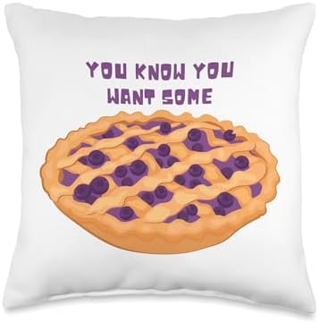 Blueberry Pie Dessert Christmas Thanksgiving Throw Pillow, 16x16, Multicolor by Unknown