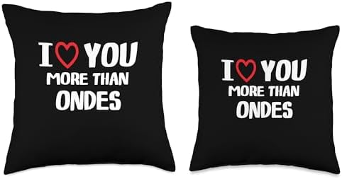 I heart You More than Ondes Thanksgiving I Love You More Than Ondes Shirt Funny Women Christmas Throw Pillow, 18x18, Multicolor - Image 3