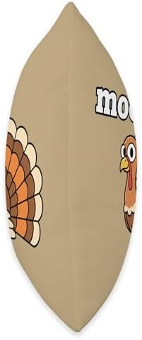 Funny Thanksgiving moo. Turkey Thanksgiving Day Design Throw Pillow - Image 2