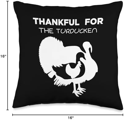Thankful For The Turducken Thanksgiving Throw Pillow - Image 4