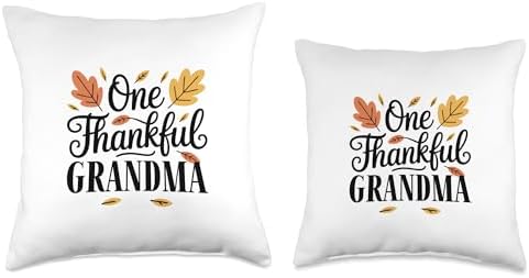 One Thankful GRANDMA Thanksgiving Graphic Throw Pillow - Image 3