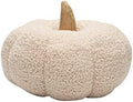 Pearhead Sherpa Pumpkin Pillow Decor, Modern Fall Home, 9", Cream by Pearhead