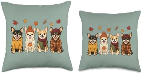 Chihuahua Fall Autumn Season Pumpkin Dog Throw Pillow - Image 3