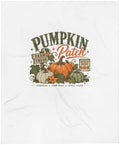 Vintage Retro Pumpkin Patch Farm Fresh Fall Autumn Halloween Graphic Throw Blanket by Unknown