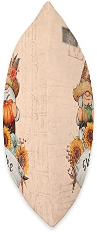 Thanksgiving, autumn fall gnomes with pumpkins, Vintage Throw Pillow - Image 2