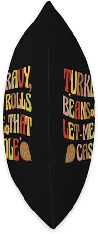 Thanksgiving Turkey Gravy Beans and Rolls Turkey Gravy Beans and Rolls Let Me See That Casserole Throw Pillow, 18x18, Multicolor - Image 2