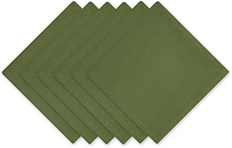 DII Cotton Cloth Dinner Napkins Set of 6, Oversized 20x20, Antique Green by DII