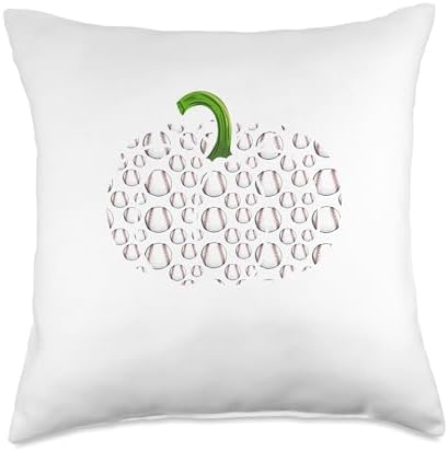 Baseball Equipment Player Halloween Thanksgiving Pumpkin Throw Pillow by Unknown
