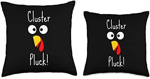 Thanksgiving T-shirt & Hoodie Co. Turkey Face Thanksgiving Halloween Costume Adult Throw Pillow, 18x18, Multicolor - Image 3