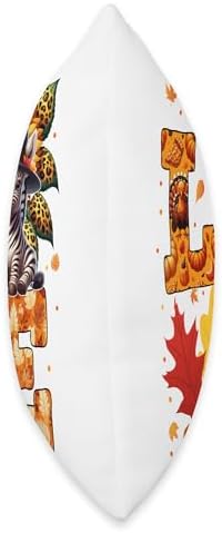 LOVE Thanksgiving Zebra Costume Fall Leaves Sunflower Throw Pillow - Image 2