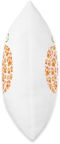 Dog Paws Pumpkin Shape Thanksgiving Dog Owner Lover Farmer Throw Pillow - Image 2
