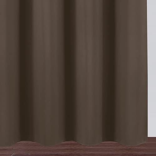 LEMOMO Chocolate Brown Thermal Blackout Curtains/52 x 95 Inch/Set of 2 Panels Room Darkening Curtains for Bedroom