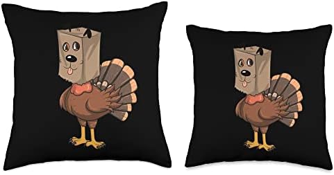 Turkey Dog Disguise Funny Thanksgiving Turkey In Disguise Throw Pillow - Image 3