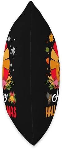 Rat Terrier Hallothanksmas Halloween Thanksgiving Christmas Throw Pillow - Image 2
