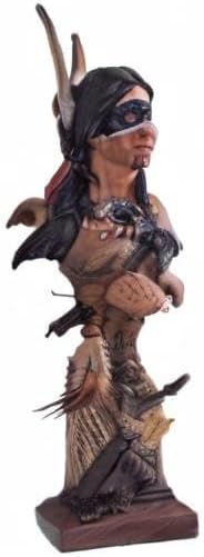 ICE Armor 14" H Indian Warrior Bust with Axe Statue Native American Decoration Figurine Office Desk/Home/Living Room/Table Decor, Perfect House Warming Gifts for New Home