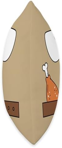 Pilgrim Collar with Turkey Leg, Funny Thanksgiving Day Pilg Throw Pillow - Image 2