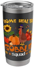 Home Health Gobble Squad Turkey Thanksgiving Stainless Steel Insulated Tumbler by Unknown