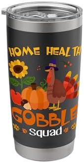 Home Health Gobble Squad Turkey Thanksgiving Stainless Steel Insulated Tumbler by Unknown