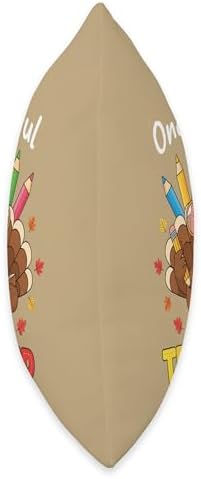 Teacher One Thankful Teacher Thanksgiving Turkey Pencil Fall Throw Pillow - Image 2
