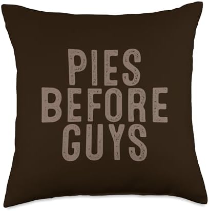 Pies Before Guys Funny Thanksgiving Dinner Women Men Kids Throw Pillow by Unknown
