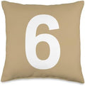 Thanksgiving Six Seven Meme, Bold White 6 for Gen Z Turkey Throw Pillow by Unknown