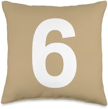 Thanksgiving Six Seven Meme, Bold White 6 for Gen Z Turkey Throw Pillow by Unknown