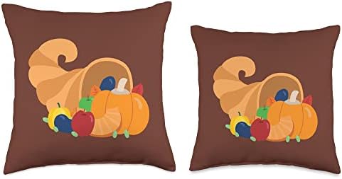Cornucopia Thanksgiving Throw Pillow - Image 3