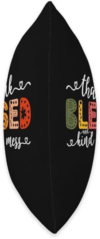 Thankful and Blessed Kind of a Mess Thanksgiving Saying Throw Pillow, 18x18, Multicolor - Image 2