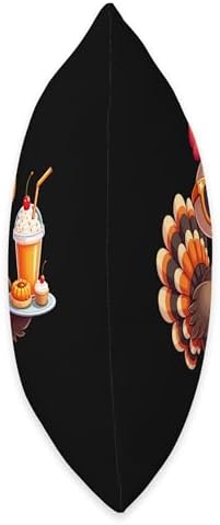 Thanksgiving Turkey with Sunglasses Girls and Women Throw Pillow - Image 2