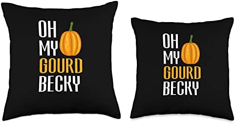 Thanksgiving Joke Pumpkin Dessert - Oh My Gourd Becky Throw Pillow - Image 3