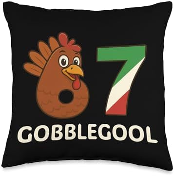 Gobblegool 6 7 Italian Family Design Thanksgiving Throw Pillow by Unknown